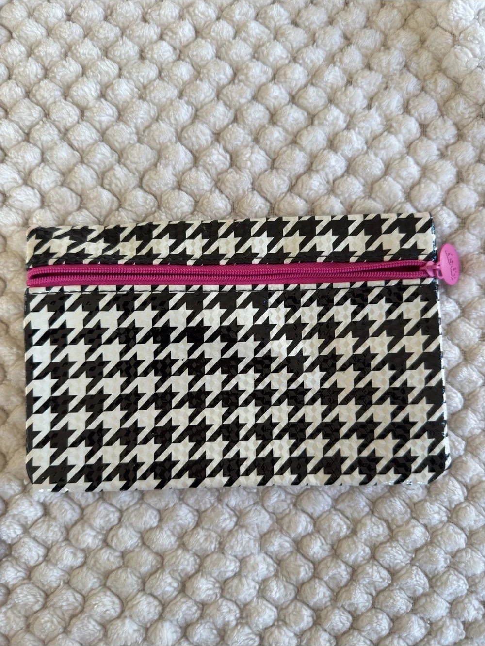 Pink French Boutique-Themed Pouch, Card Holder Wallet, Ipsy Makeup Pouch